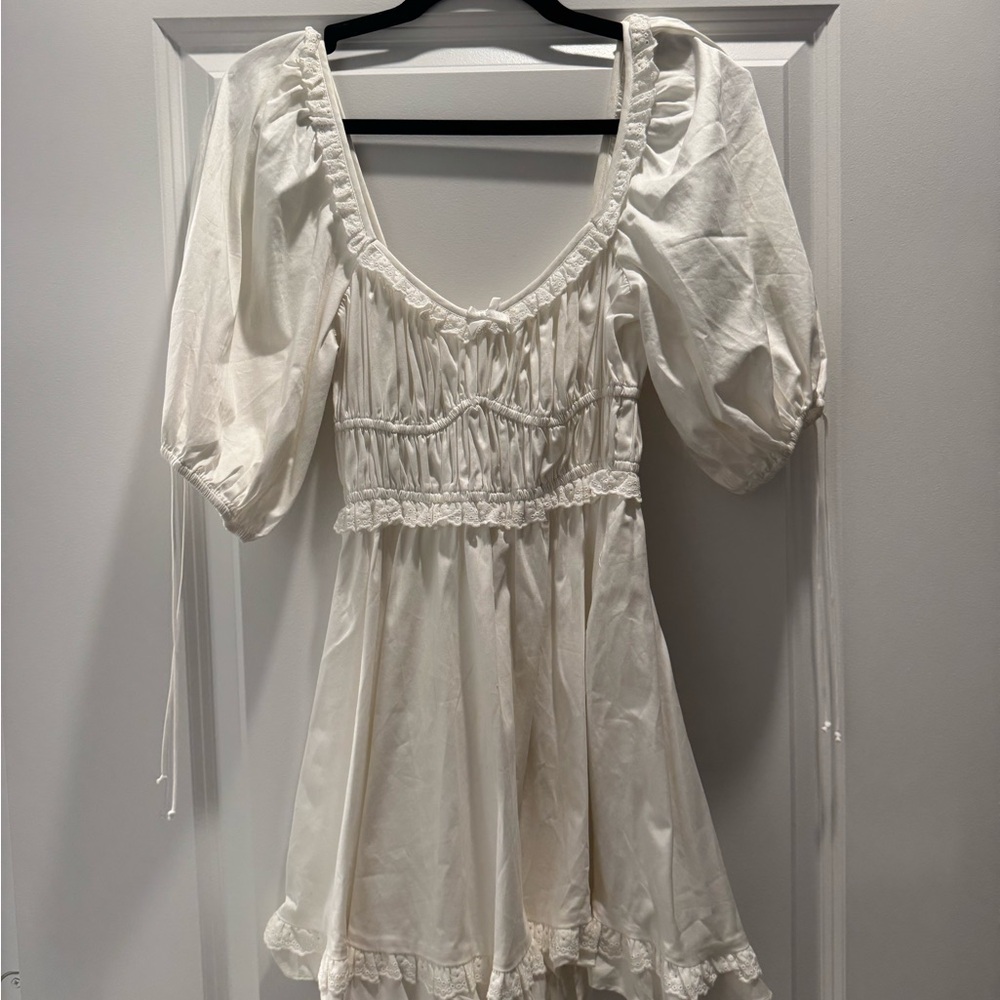 For love and lemons White Puff Sleeve Dress